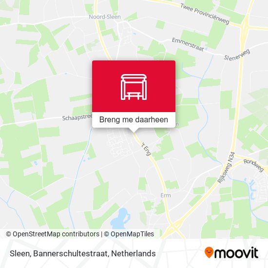 Sleen, Bannerschultestraat kaart