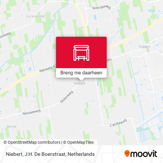 Niebert, J.H. De Boerstraat kaart