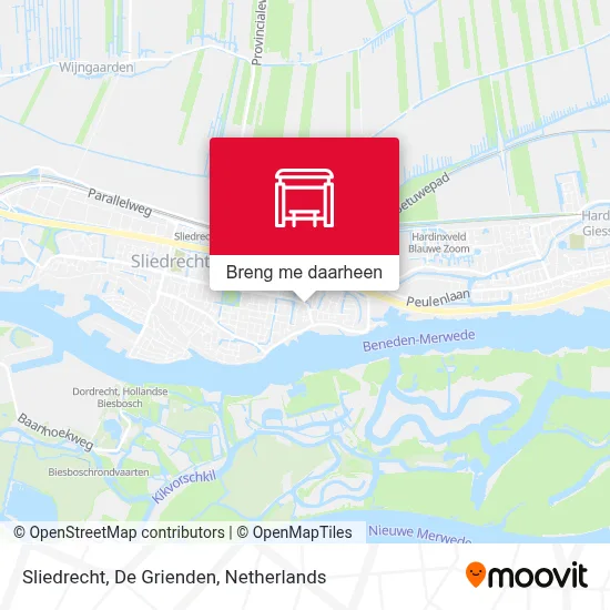 Sliedrecht, De Grienden kaart