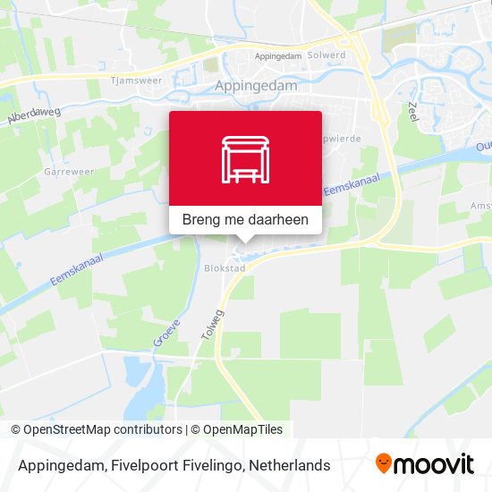 Appingedam, Fivelpoort Fivelingo kaart