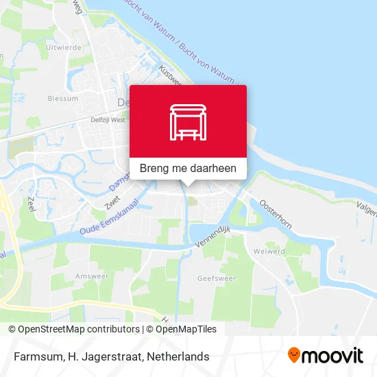 Farmsum, H. Jagerstraat kaart
