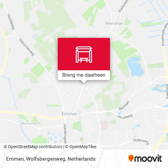 Emmen, Wolfsbergenweg kaart