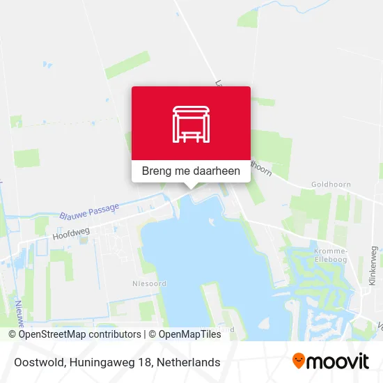 Oostwold, Huningaweg 18 kaart