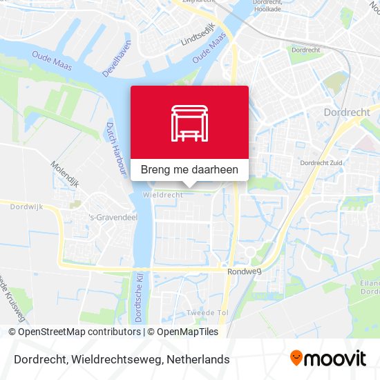 Dordrecht, Wieldrechtseweg kaart