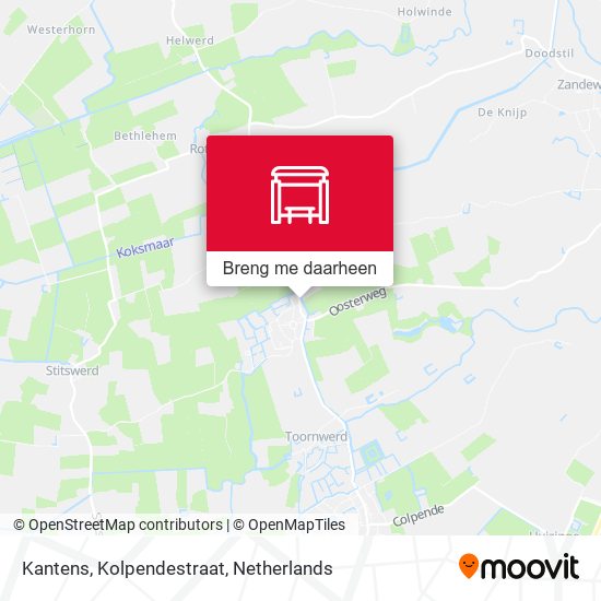 Kantens, Kolpendestraat kaart