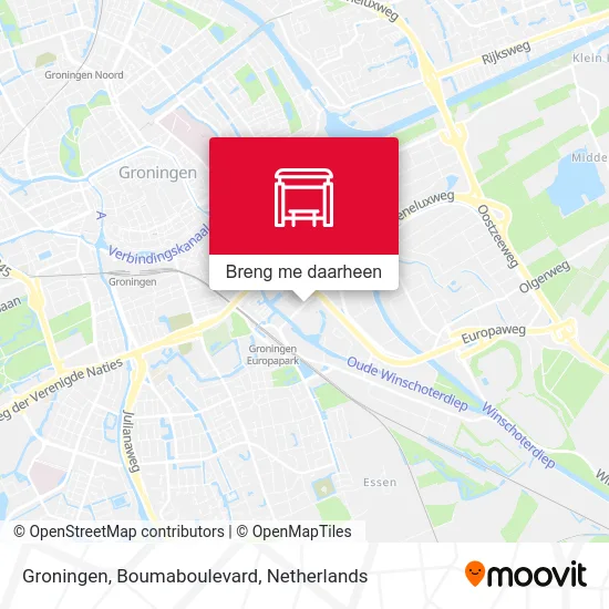 Groningen, Boumaboulevard kaart