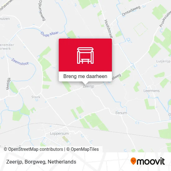 Zeerijp, Borgweg kaart