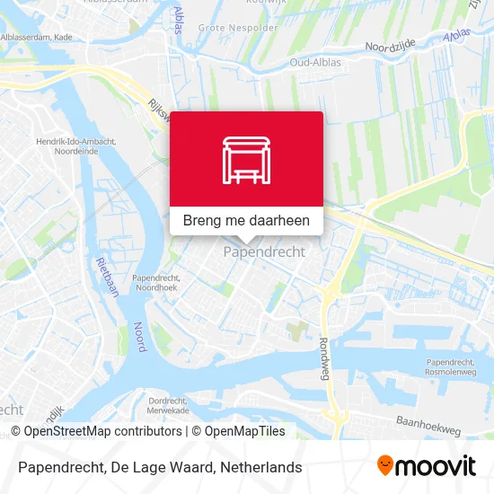 Papendrecht, De Lage Waard kaart