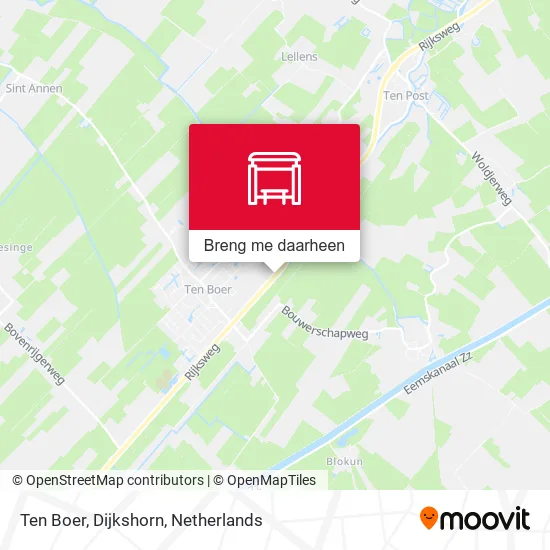 Ten Boer, Dijkshorn kaart