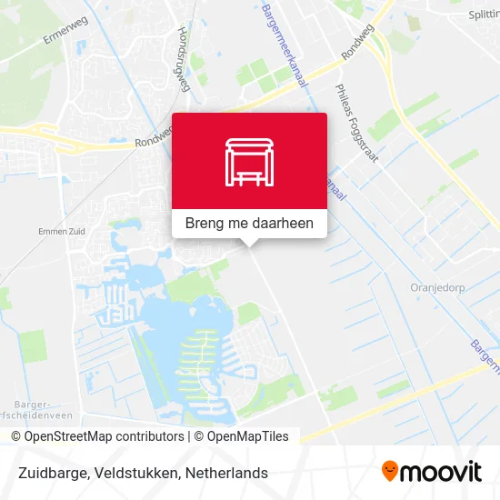 Zuidbarge, Veldstukken kaart