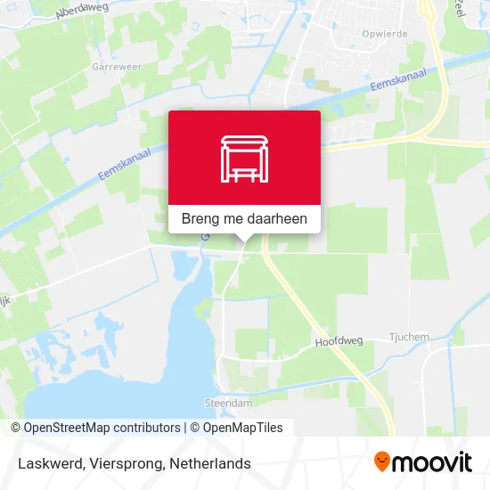 Laskwerd, Viersprong kaart