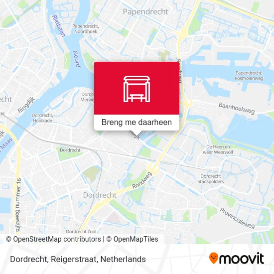 Dordrecht, Reigerstraat kaart