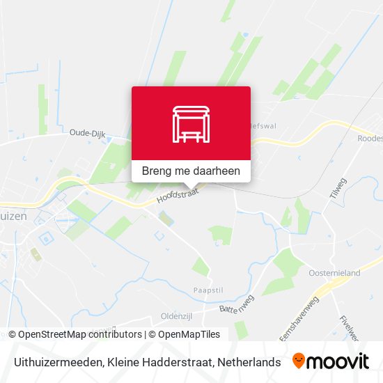 Uithuizermeeden, Kleine Hadderstraat kaart