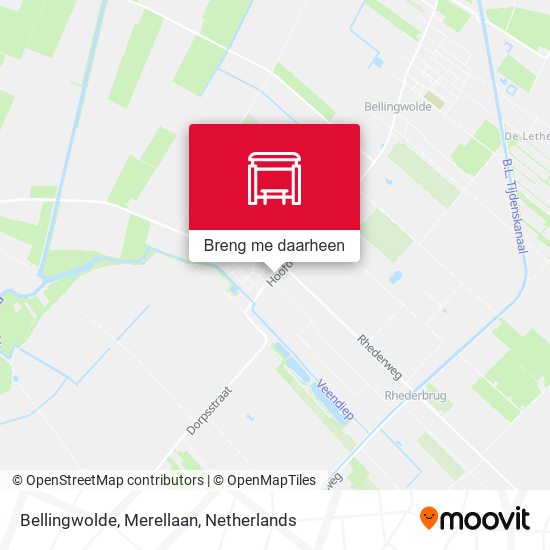 Bellingwolde, Merellaan kaart