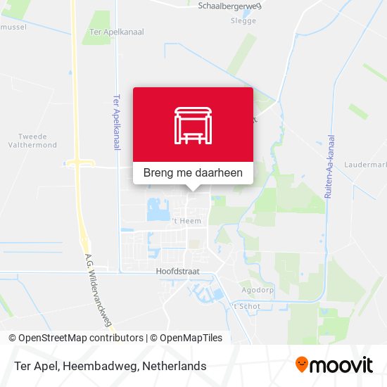 Ter Apel, Heembadweg kaart
