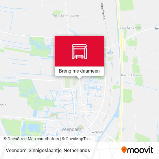 Veendam, Sinnigeslaantje kaart