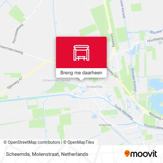 Scheemda, Molenstraat kaart