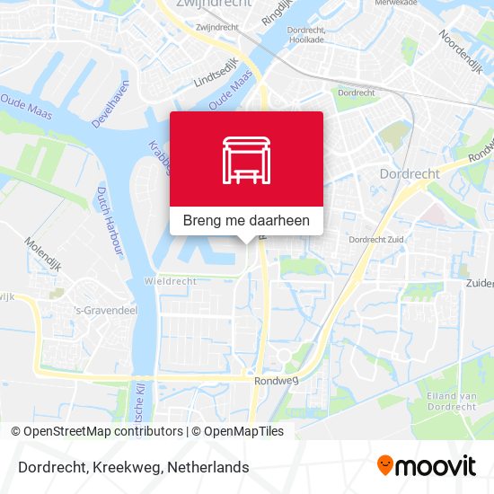 Dordrecht, Kreekweg kaart