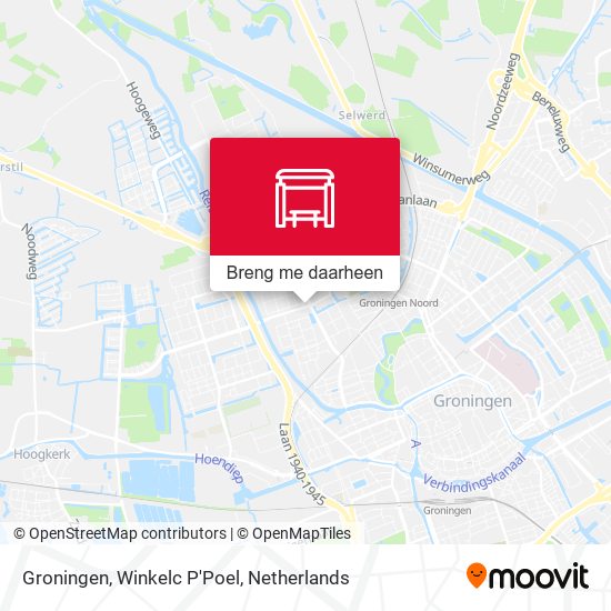 Groningen, Winkelc P'Poel kaart