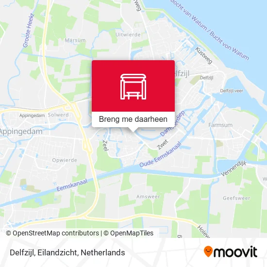 Delfzijl, Eilandzicht kaart