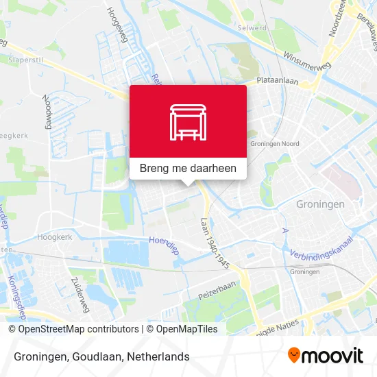 Groningen, Goudlaan kaart