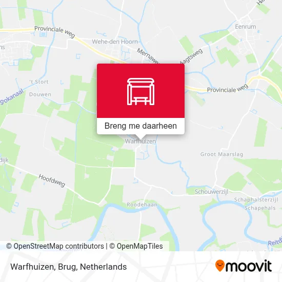 Warfhuizen, Brug kaart