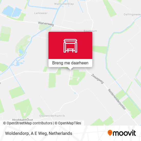 Woldendorp, A E Weg kaart