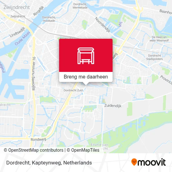 Dordrecht, Kapteynweg kaart