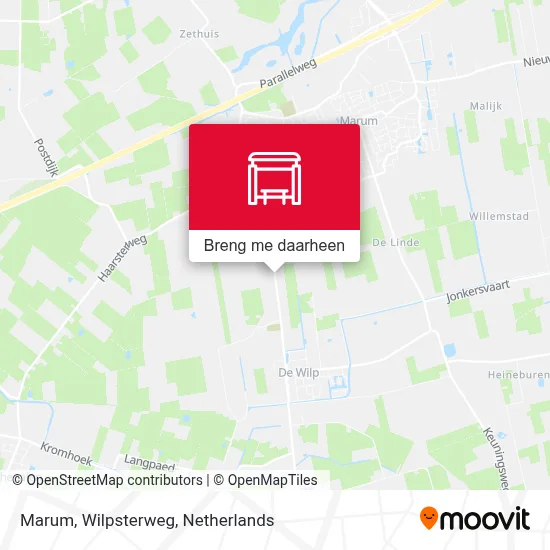 Marum, Wilpsterweg kaart