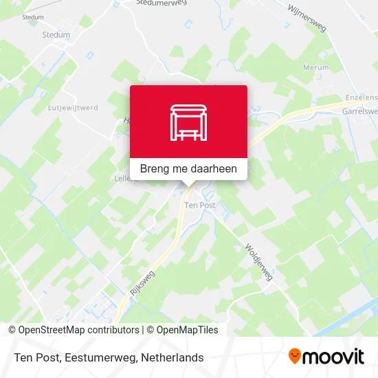 Ten Post, Eestumerweg kaart
