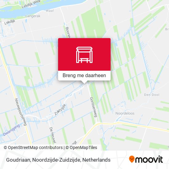 Goudriaan, Noordzijde-Zuidzijde kaart