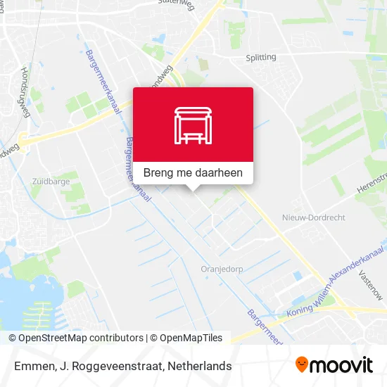 Emmen, J. Roggeveenstraat kaart