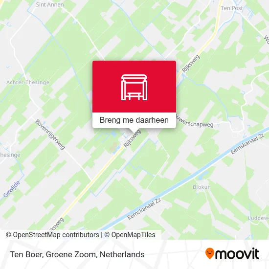 Ten Boer, Groene Zoom kaart