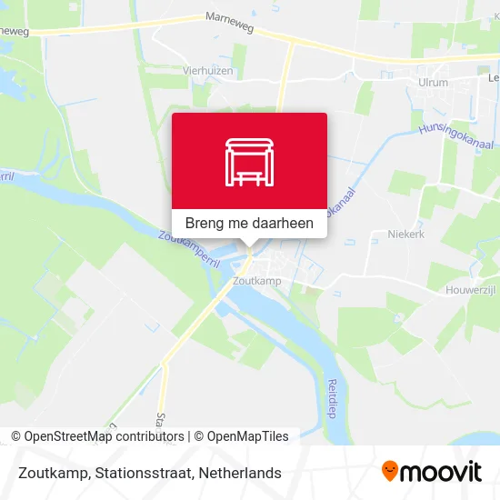 Zoutkamp, Stationsstraat kaart