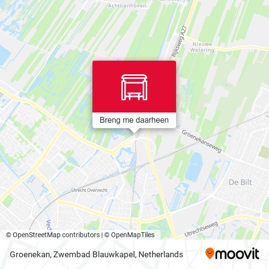 Groenekan, Zwembad Blauwkapel kaart