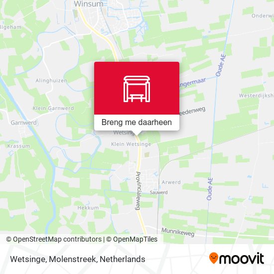 Wetsinge, Molenstreek kaart