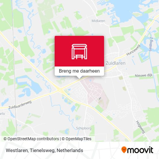 Westlaren, Tienelsweg kaart