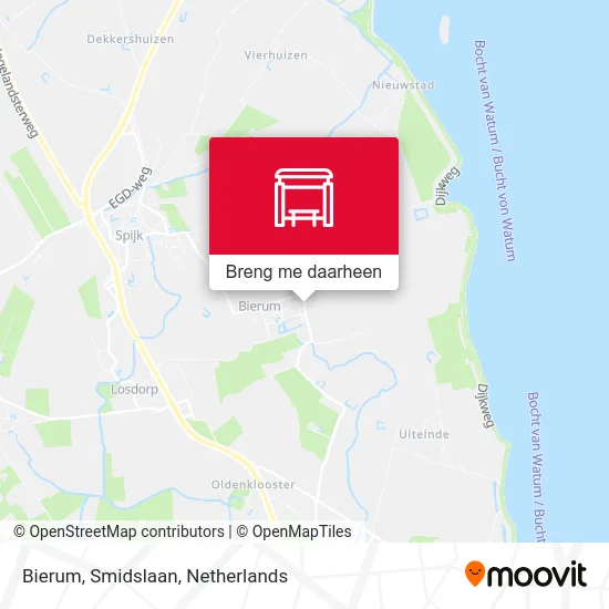 Bierum, Smidslaan kaart