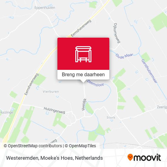 Westeremden, Moeke's Hoes kaart