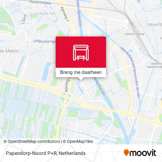 Papendorp-Noord P+R kaart