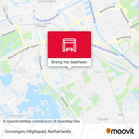 Groningen, Hilghepad kaart