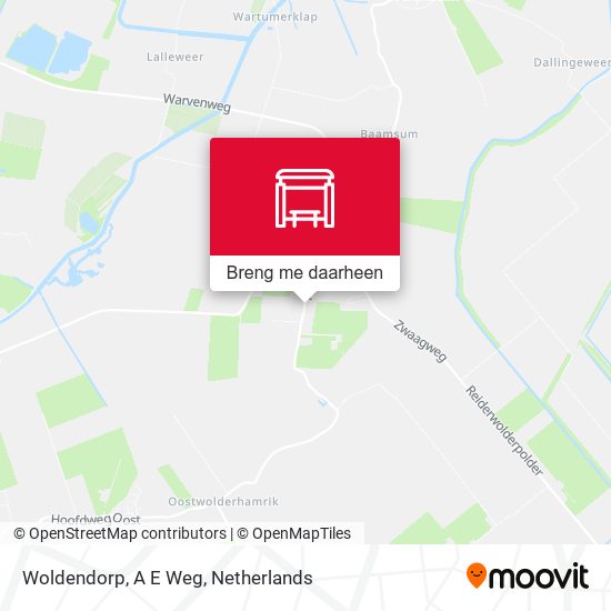 Woldendorp, A E Weg kaart