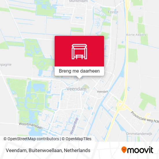Veendam, Buitenwoellaan kaart