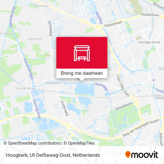 Hoogkerk, Ut Delfiaweg-Oost kaart