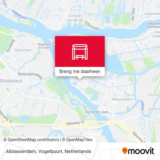 Alblasserdam, Vogelbuurt kaart