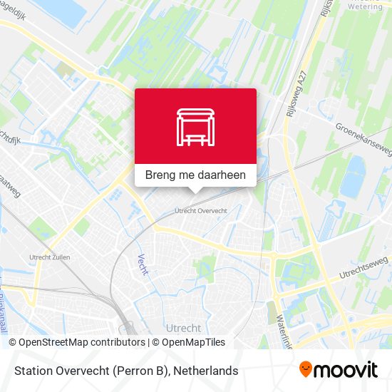 Station Overvecht (Perron B) kaart