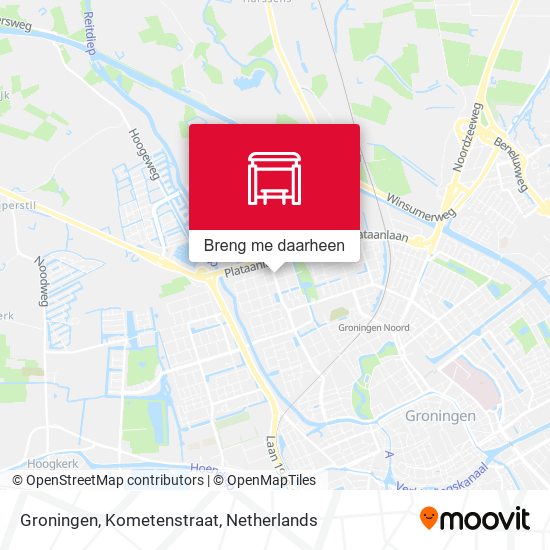 Groningen, Kometenstraat kaart
