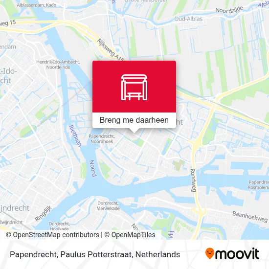 Papendrecht, Paulus Potterstraat kaart