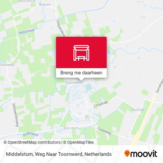 Middelstum, Weg Naar Toornwerd kaart