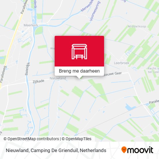 Nieuwland, Camping De Grienduil kaart